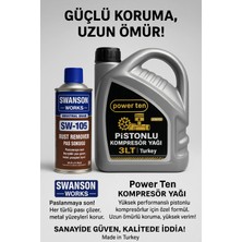 Powerten Pistonlu Kompresör Yağı 20W50 3 Lt