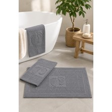 Elovias 3'lü Banyo Paspası Ayak Havlusu 50X70 cm | %100 Pamuk, Yumuşak Dokulu, Hızlı Su Emici, Banyo Paspas Seti