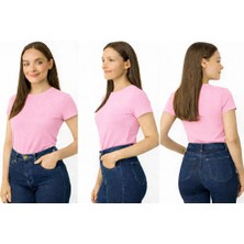 İngegno Body Bisiklet Yaka Yarım Kol Örme Kumaş Viskon Body Kadın