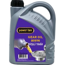 Powerten 80W90 Dişli ve Şanzıman Yağı 3 Litre | Yüksek Performanslı Yağ