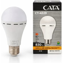 Cata CT-4229 9W Şarjlı LED Ampul (3 Adet - Beyaz)