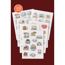 To Design Lab Günlük Modlar Sticker Seti 21 SAYFA/216 Adet Sticker Seti