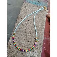 Boncuk Ay Kolye Şık Hediye