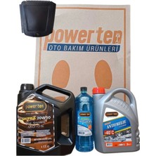 Powerten 20W50 Motor Yağı + 3 Litre Antifriz + -20°c Cam Suyu Bakım Seti