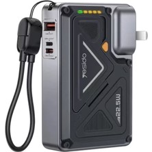 Yesido YP89 10.000 Mah Magsafe Uyumlu Powerbank 22.5W Pd + 15W Kablosuz Hızlı Şarj | Standlı 5’i 1 Arada