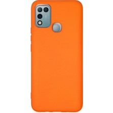Aletools   Infinix Hot 10 Play Kılıf Nano Içi Kadife Silikon - Turuncu