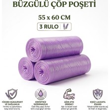 Liva Ambalaj Lavanta Kokulu Büzgülü Çöp Torbası Orta Boy 55X60 cm 30 Adet - Sızdırmaz ve Dayanıklı