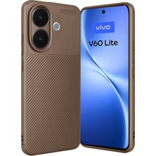 Aletools   Vivo V60 Lite Auto Focus Karbon Kapak - Kahverengi