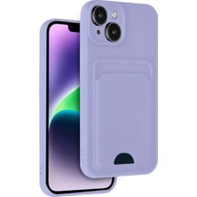 Aletools   iPhone 14 Kılıf Kelvin Kartvizitli Silikon - Lila