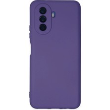 Aletools   Huawei Nova Y70 Kılıf Nano Içi Kadife Silikon - Mor