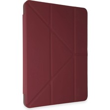 Aletools   Huawei Honor Pad 9 Kılıf Kalemlikli Mars Tablet Kılıfı - Mürdüm