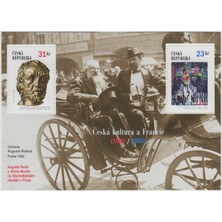 Banknoting Çekya Hatıra Blok Pul 2002 Çek Kültürü ve Fransa. Damgasız-Mnh.