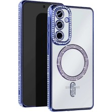 Aletools   Samsung Galaxy S25 Edge Joke Simli Magneticsafe Kılıf - Mavi