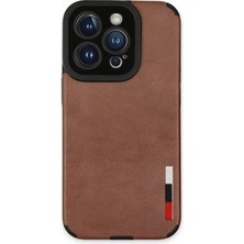 Aletools   iPhone 14 Pro Max Kılıf Loop Deri Silikon - Kahverengi