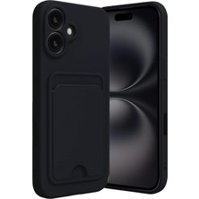 Aletools   iPhone 16 Kılıf Kelvin Kartvizitli Silikon - Siyah