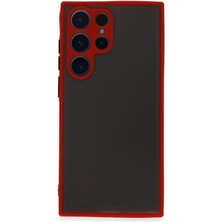 Aletools   Samsung Galaxy S22 Ultra Kılıf Montreal Silikon Kapak - Kırmızı