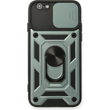 Aletools   iPhone 6 Kılıf Pars Lens Yüzüklü Silikon - Yeşil
