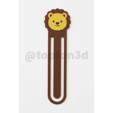 Toptan3D Aslan Kitap Ayracı - Çocuklara Hediyelik Ayraç, Aslan Ayraç, Sevimli Hayvanlar Ayraç - 10 cm