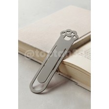 Toptan3D Gri Pati Kitap Ayracı, Sevimli Kedi Pati Figürlü Ayraç, Kedi Severlere Hediyelik Kitap Ayracı - 10CM