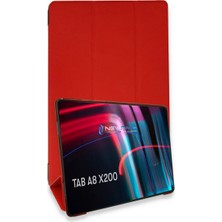 Marsilyan Samsung Galaxy X200 Tab A8 10.5 Kılıf Tablet Smart Kılıf - Kırmızı