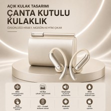 Ayers Premium Açık Kulak Clip-On Çanta Kulaklık, Hi-Res Ses, Enc Gürültü Engelleme, Bluetooth 5.4, Ipx5, Unisex Kadın-Erkek Kablosuz Tws Kulaklık