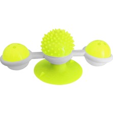 AvantajAl Markapet Vantuzlu Fırıldak Toplu Dönen Kedi Oyuncağı 8 Cm-18 cm Sarı