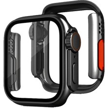 Marsilyan Apple Watch 40MM Watch 49MM Kasa Dönüştürücü ve Ekran Koruyucu - Siyah