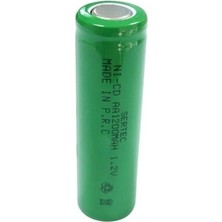 Marsilyan Sertec - 1.2V 1200 Mah - Aa - Ni-Cd Şarjlı Pil - (Başsız / Flat Head)