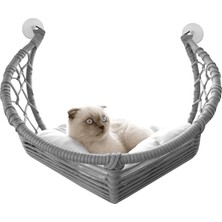AvantajAl Markapet Vantuzlu Gondol Kedi Hamağı Kedi Yatağı 40*45 cm Gri