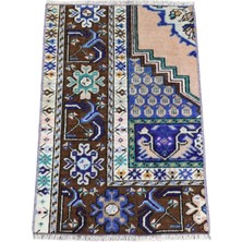 Kilim Antik El Dokuma Mucur Kırşehir Yün Halı 1438 - Vintage - Çok Renkli