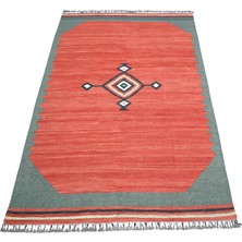 Zehra Abla Halı Yeni El Dokuma Benzersiz Bodrum Muğla Yörük Yün Kilim 7394