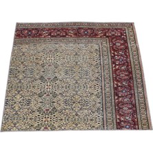 Kilim Antik El Dokuma Çiçekli Kare Köşe Bünyan Kayseri Yün Halısı 1440 - Vintage - Çok Renkli