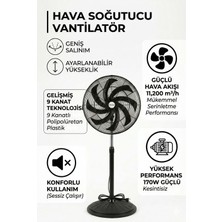 Fansan Endüstriyel Vantilatör Ayaklı Metal Sessiz Vantilatör