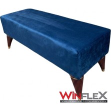 Winflex  Dekoratif Dikdörtgen Puf –(38 x 100CM) Mavi Renk