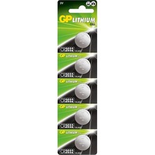 Uravas Store Gp CR2032  5 Li̇ Kart 3V Lityum Para Pil