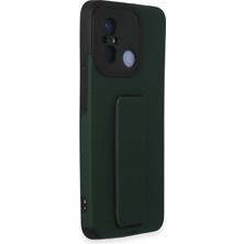 Mey ®   Redmi 12C Kılıf Mega Standlı Silikon - Yeşil Najmaddin