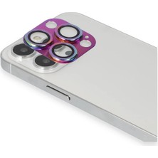 Mey ®   iPhone 13 Pro Max Pers Alüminyum Kamera Lens - Rainbow Najmaddin