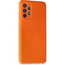 Mey ®  Samsung Galaxy A72 Kılıf Nano Içi Kadife Silikon - Turuncu Najmaddin