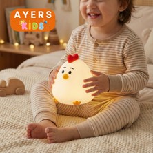 Ayers Sevimli Silikon Gece Lambası – Dokunmatik Led, Şarj Edilebilir, Zaman Ayarlı