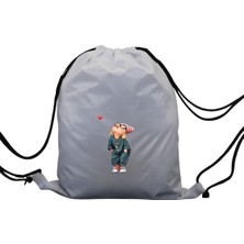 Hero Tasarım Hero tasarım Sevimli Gözlüklü Çocuk  - Ipli Spor Sırt Çantası - Günlük - Okul 35*46CM One Size | INN1064