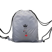 Hero Tasarım Hero tasarım Kupa Kraliçesi ''q'' - Ipli Spor Sırt Çantası - Günlük - Okul 35*46CM One Size | INN1071
