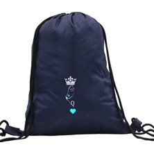 Hero Tasarım Hero tasarım Kupa Kraliçesi ''q'' - Ipli Spor Sırt Çantası - Günlük - Okul 35*46CM One Size | INN1071