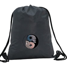 Hero Tasarım Hero tasarım Yin Yang Kuru Kafa  - Ipli Spor Sırt Çantası - Günlük - Okul 35*46CM One Size | INN1070
