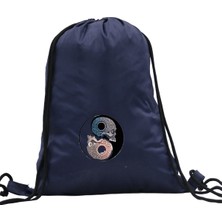 Hero Tasarım Hero tasarım Yin Yang Kuru Kafa  - Ipli Spor Sırt Çantası - Günlük - Okul 35*46CM One Size | INN1070
