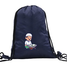 Hero Tasarım Hero tasarım Kur'an Okuyan Çocuk  - Ipli Spor Sırt Çantası - Günlük - Okul 35*46CM One Size | INN1090