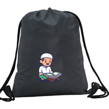 Hero Tasarım Hero tasarım Kur'an Okuyan Çocuk  - Ipli Spor Sırt Çantası - Günlük - Okul 35*46CM One Size | INN1090