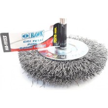 Bezos Mey Ithalat® Hawk HA11133 Pimli Gri Tel Daire Fırça 75X10 mm