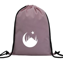 Hero Tasarım Hero tasarım  Ay Hilal ve Cami - Ipli Spor Sırt Çantası - Günlük - Okul 35*46CM One Size | INN1097