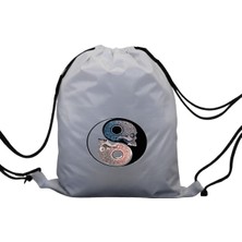 Hero Tasarım Hero tasarım Yin Yang Kuru Kafa  - Ipli Spor Sırt Çantası - Günlük - Okul 35*46CM One Size | INN1070