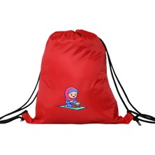 Hero Tasarım Hero tasarım Kur'an Okuyan Kız - Ipli Spor Sırt Çantası - Günlük - Okul 35*46CM One Size | INN1092